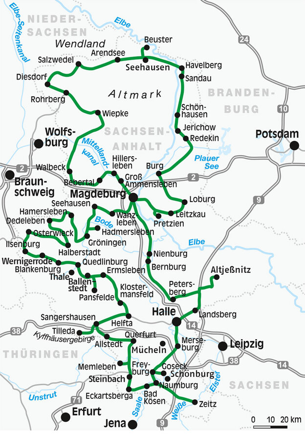 Mapa de Ruta, La ruta del Románico Alemana