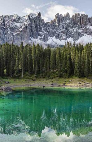 Lago de Carezza, ruta de los Dolomitas: la gran vuelta con autocaravana | © Lago di Carezza, Foto: IDM Südtirol, 