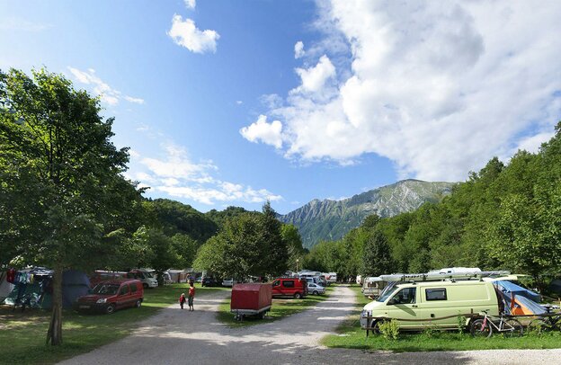 Kamp Koren Kobarid, Ruta en autocaravana por Eslovenia | © Kamp Koren Kobarid, Foto: Slovenia.info
